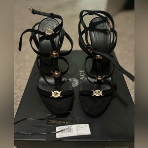Black Suede Versace heels